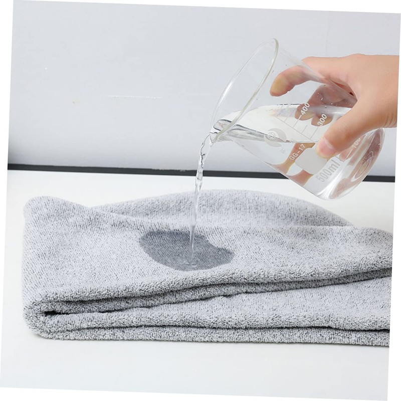 BIUDECO Super Absorbent Hair Drying Cap Grey Bamboo Charcoal Cap