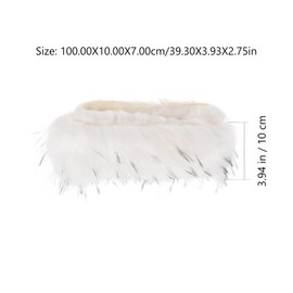IWOWHERO DIY Craft Faux Fur Fabric Shaggy Fur Strip for Gnome Beard Costumes Handmade Projects Soft Comfortable