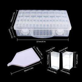 Diamond Painting Storage Containers, Portable Bead Storage Container 48Gird Diamond Painting Accessories (Storage Box)
