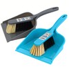 MR.SIGA Dustpan and Brush Set, Pack of 2 Set, Blue
