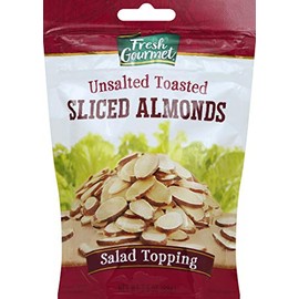 FRESH GOURMET TOASTED ALMONDS ALMOND SALAD TOPPING 3.5 OZ