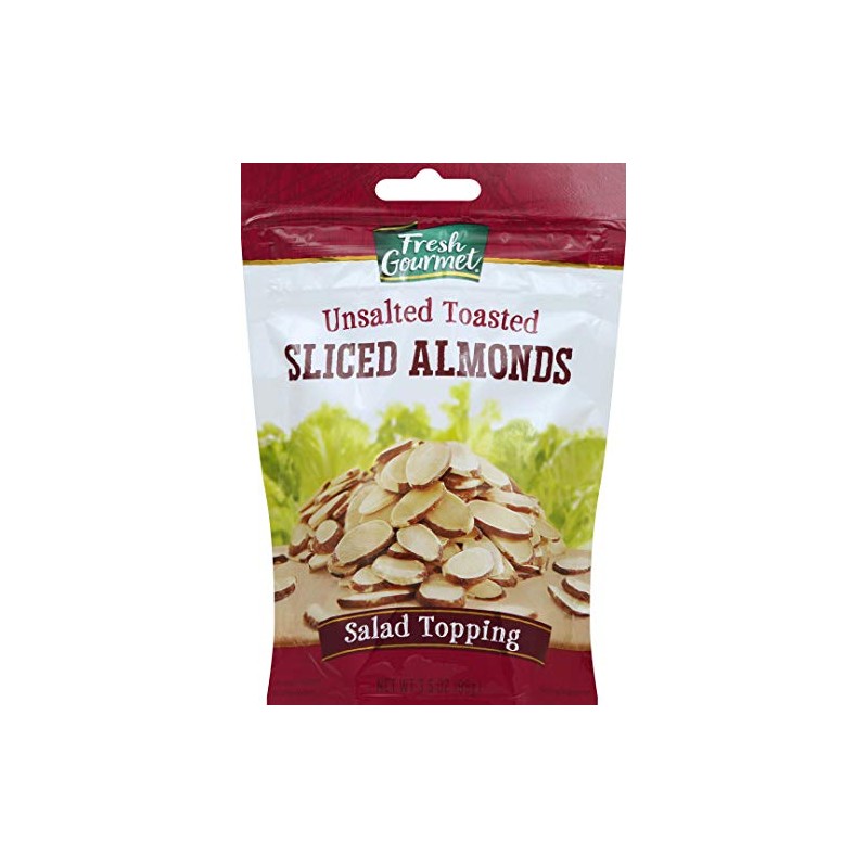 FRESH GOURMET TOASTED ALMONDS ALMOND SALAD TOPPING 3.5 OZ
