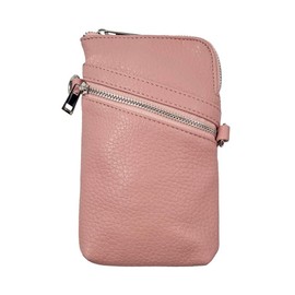 K. Carroll Accessories Carrie Crossbody Vegan Leather Crossbody Bag, Open Front Pocket, Zipper Pocket, RFID Protection (Pink)