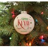 Tree Buddees Yippee Ki Yay Funny Saying Glass Christmas Ornaments