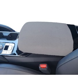 Car Console Covers Plus Designed for Honda Ridgeline 2006-2013 Fleece Auto Armrest Center Console Cover Protector Made in USA Light Gray