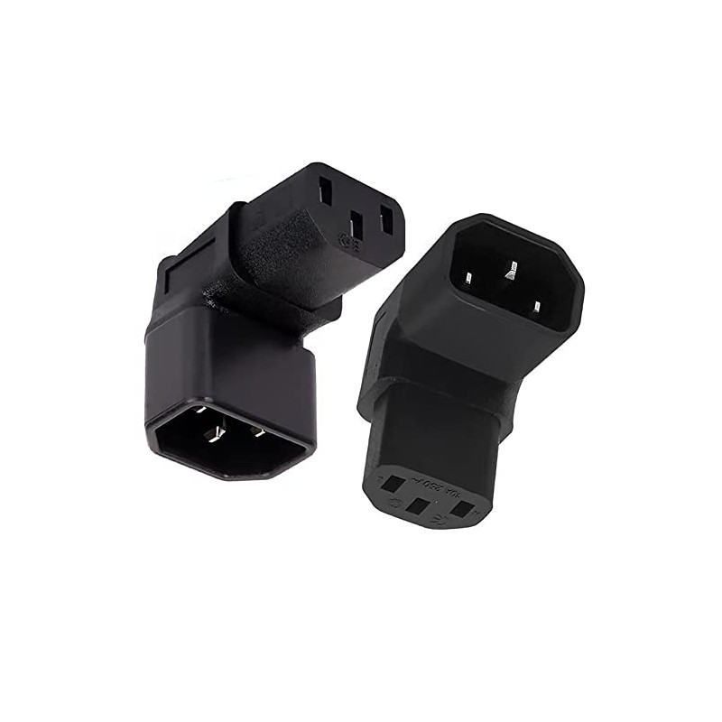 IEC 320 C14 to C13 Right Angle AC Adapter, tunghey
