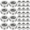 Zubebe 50 Pcs Aluminum Tin Jar Refillable Containers Clear Top