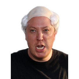 City Costume Wigs Balding Men's Wig with a Rubber Top, Bald Wig (white)