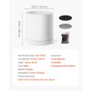VEVOR 12 in Cylinder Ceramic Planter Pot with Saucer Drainage