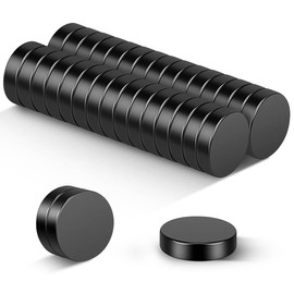 Wukong Wukong Neodym Magnete Schwarz Stark Magnete, 10x3mm | 30 Stück Extra Stark Mini Magnet für Whiteboards, Kühlschrank, Handwerk, Magnettafel und DIY-Projekt
