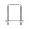sourcing map Square U-Bolts, 3 Sets 42mm(1.65") Inner Width 80mm