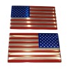 Patriot Emblems 3"x5" Red Blue Chrome Left & Right Aluminum