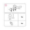GARDINIA Curtain Rings for Curtain Rods, Diameter 25 mm, with