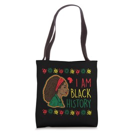 I Am Black History Afro Woman African American Pride Women Tote Bag