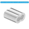 sourcing map 1 Inch 2.5 mm Aluminium Crimp Sleeve Double