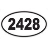 Number 2428 Oval Sticker