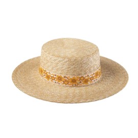 Lack of Color Women's The Spencer Classic Straw Boater Hat (Small (55cm), Retro Marigold)