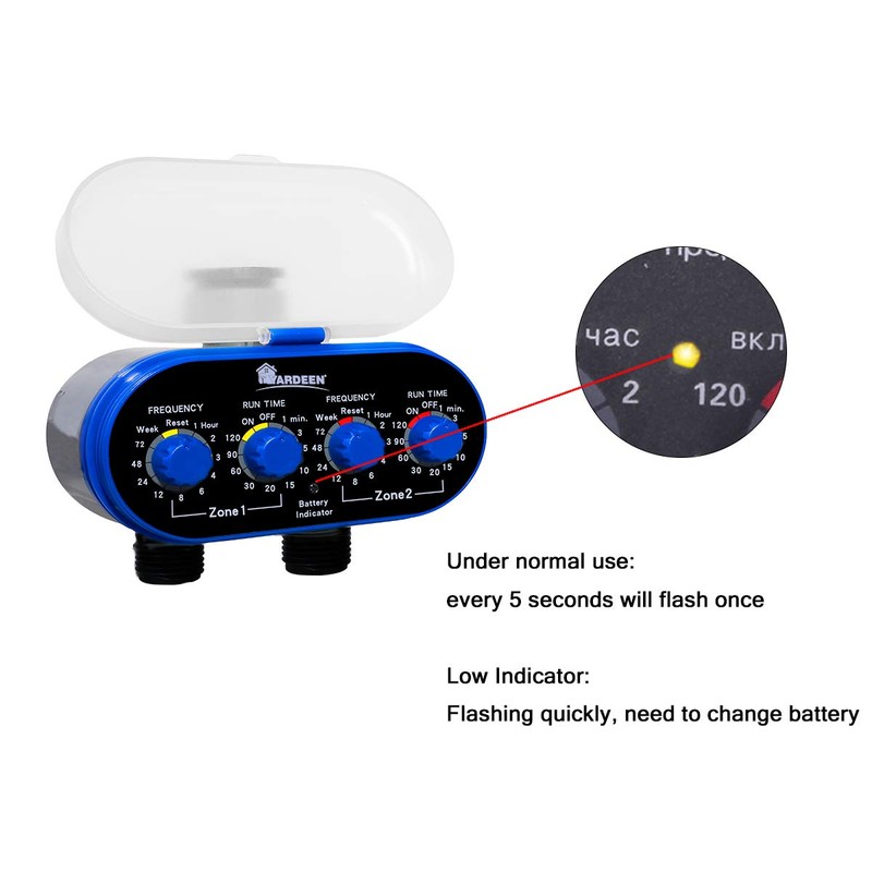 Yardeen - Temporizador de agua de dos salidas
