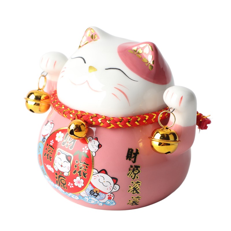 Lucky Cat Coin Bank 4.5in Exquisite Cute Bring Luck Good