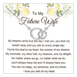 UJIMS To My Future Wife Necklace from Husband Engagement Gifts for Fiancee Wedding Gifts for Wife (Future Wife Necklace)