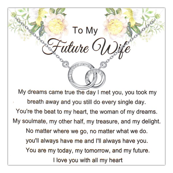 UJIMS To My Future Wife Necklace from Husband Engagement Gifts