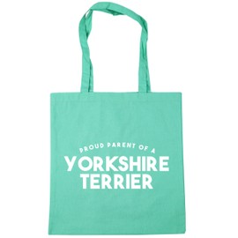 Hippowarehouse Proud Parent Of A Yorkshire Terrier Tote Shopping Gym Beach Bag 42cm x38cm, 10 litres