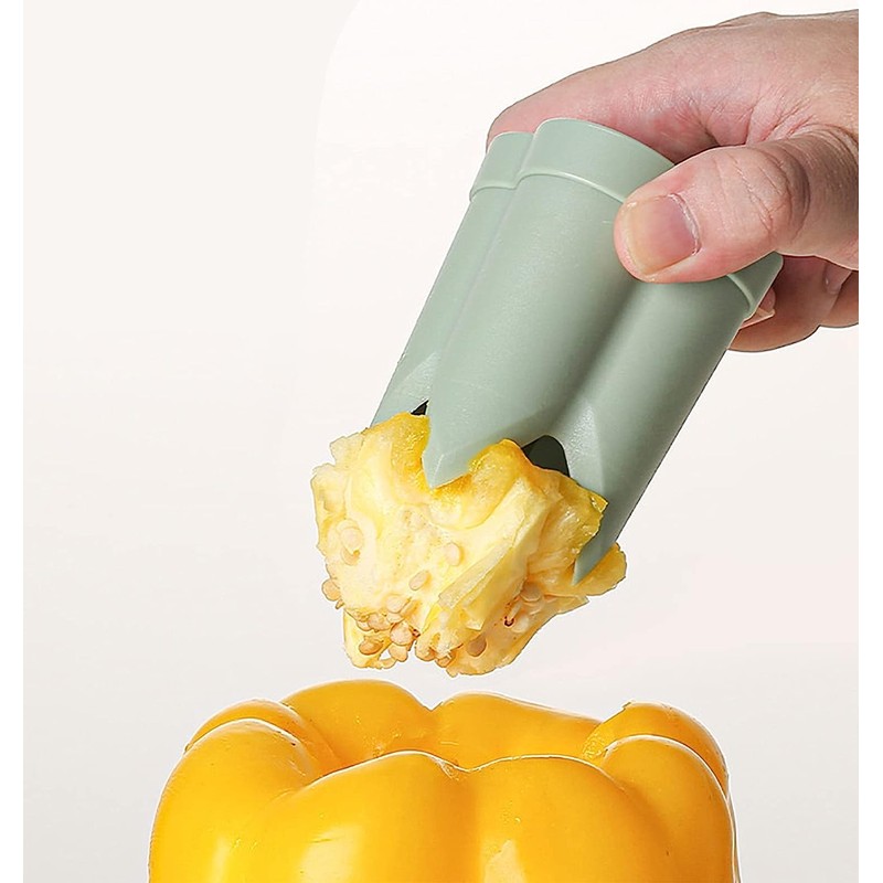 Pepper Seed Core Remover，2 in 1 Jalapeno Pepper Corer Remover