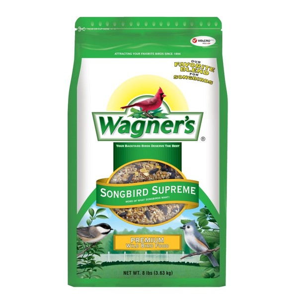 Wagner's 62042 Songbird Supreme Blend Wild Bird Food, 8-Pound Bag