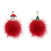 6 Pairs Pom Pom Earrings for Women Faux Fur Dangle