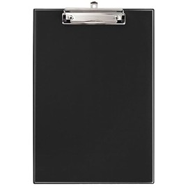 VELOFLEX 4814080 Clipboard A4 PVC with Special Clamp and Loop for Hanging, Transparent Bag, Black