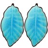 Sanbege 2 Pack Leaf Spoon Rest, Ceramic Ladle Holder, Modern