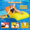 Funbroz Orange Pool Lounger Float with Cup Holder - Large