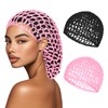 2 PCS Hair Nets for Sleeping Mesh Crochet Hair Wrap