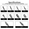 YUFUTOL Carbide Burrs Set 10pcs Double Cut Solid Carbide Rotary