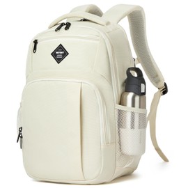 Wotony Laptop Backpack 17Inch Women Men Business Travel Backpack,Work College,Casual Daypack Travel Essentials (beige, 17Inch)