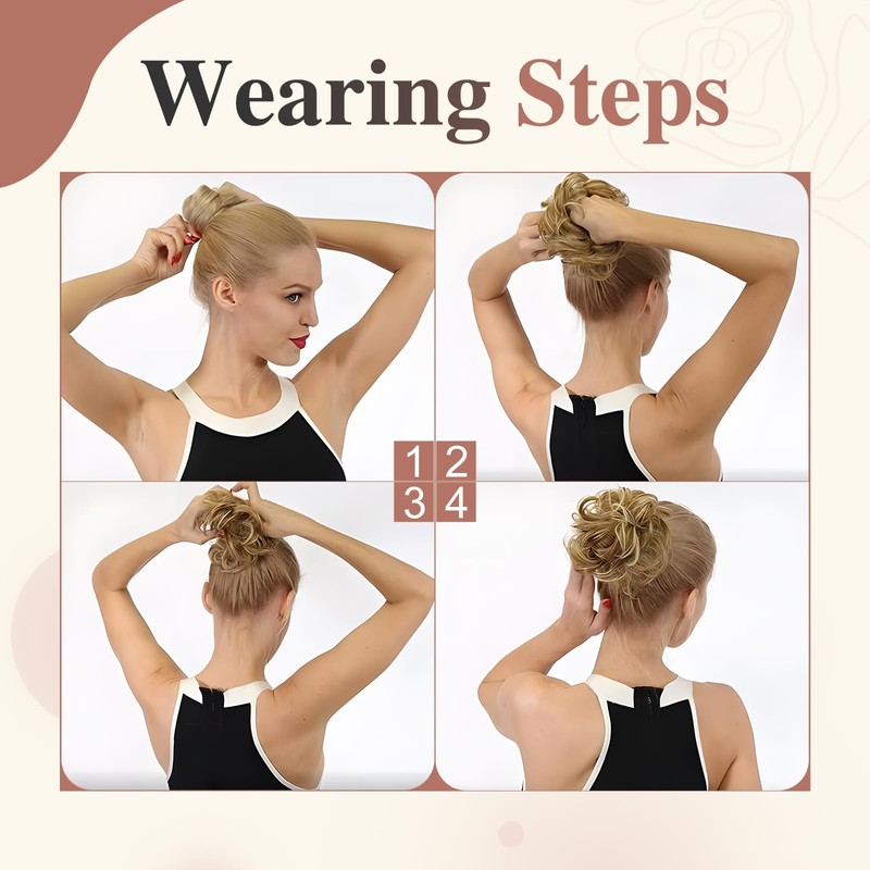 Elailite Updo Hair Scrunchies Buns Extensions Hair Pieces Donut Hair