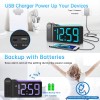 Peakeep Projection Alarm Clock for Bedroom Ceiling Super Loud for