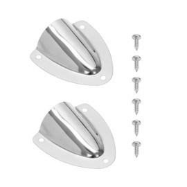 OTOTEC Pack of 2 Stainless Steel Boat Wire Vent Cover with Screw Boat Wire Cap Shell Vent Cover for Marine Boat Yacht Boat Silver