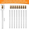 8Pack Wine Bottle Torch Kit Long Life Torch Wicks Brass