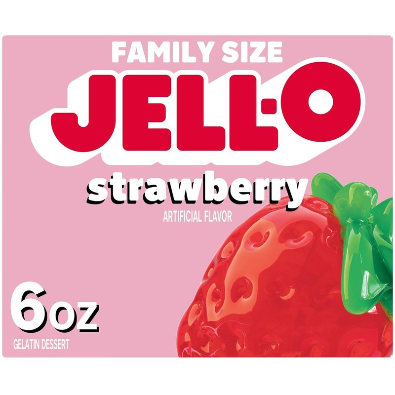 Jell-O Variety Pack Orange Cherry Lime Strawberry Raspberry 6 oz