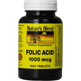 Nature's Blend Folic Acid 1000 mcg 1,000 mcg 1000 Tabs