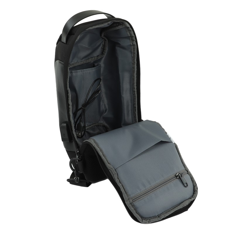 Sling Backpack USB Prevents Theft Waterproof Chest Shoulder Bags for