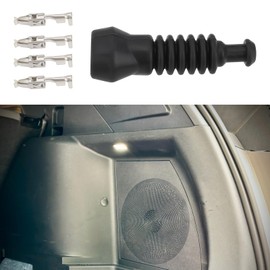 eMagTech 4 Sets of 2-Pin Car Repair Kit JPT Connector Socket 828657 828657-3 0.50mm² - 1.00mm² Anti-Kink Sleeve Car Fuel Socket Black