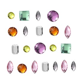 Healeved 100pcs Colorful Acrylic Rhinestones for Nail Art Jewelry and Home Decor Mixed Shapes for Creative Decoration and Fashion Accessories