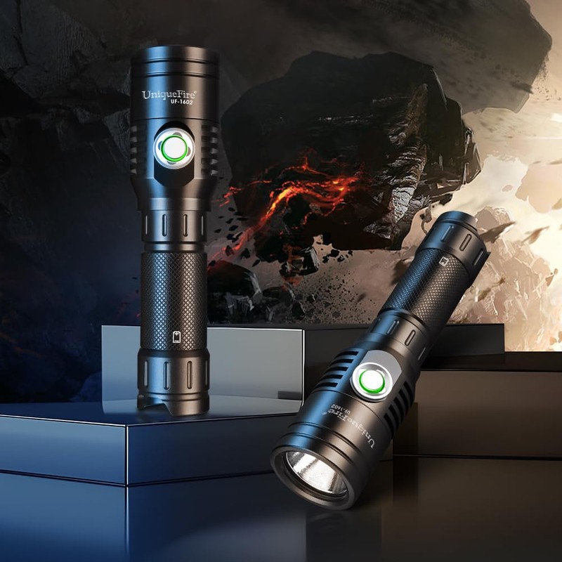 UniqueFire Portable Tactical Mini Flashlight, 1602 3 Modes LED Flashlight