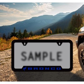 Ford Bronco UV Printed License Plate Frame - Velocity Blue