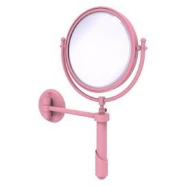 Allied Brass TRM-8/3X-PNK Tribecca Collection Wall Mounted Make-Up Mirror 8 Inch Diameter with 3X Magnification, Pink