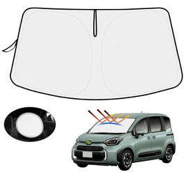 【With Handle Sunshade Cover】Mozan Toyota New Sienta 10 Series Sunshade for Windshield SIENTA 10 Series Reiwa 4th Year-Current Car Sunshade UV Cut Sun Protection Sun Cut Light Blocking Heat Insulation