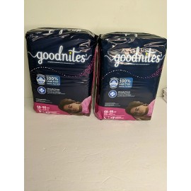 Goodnites Girls Nighttime Bedwetting Underwear Size L (68-95lb) - 34 Count - New