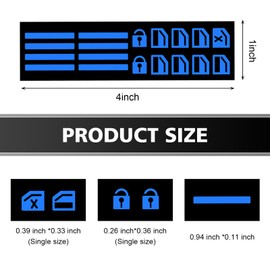 Dogary 1 PC Fluorescence Switch Stickers, Control Switch Luminous Sticker, Night Precise Positioning Car Button, for Most Cars Modified Decorative Sticker (Fluorescence Blue)